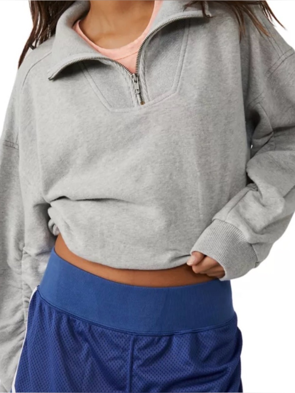 FP movement ~ Valley Girl Sweatshirt ~ Quarter-Zip Pullover Sweatshirt